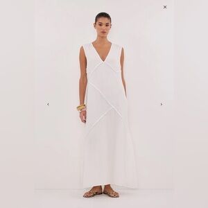 DISSH Jona White Ramie Midi Dress